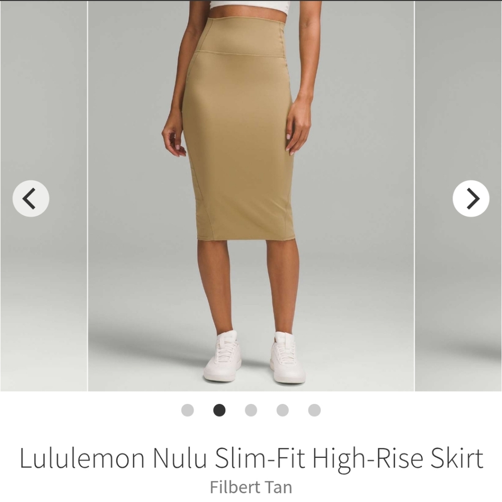Lululemon Nulu Slim-Fit HR Skirt In Filbert Tan NWT - Picture 2 of 7